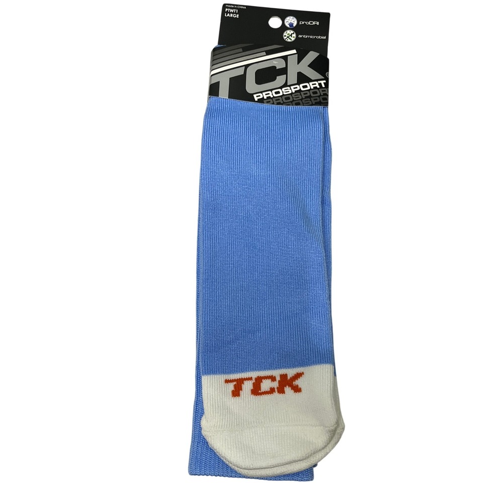 TCK Prosport Performance Tube Socks Columbia Blue PTWT1 Large Mens 9-12 New